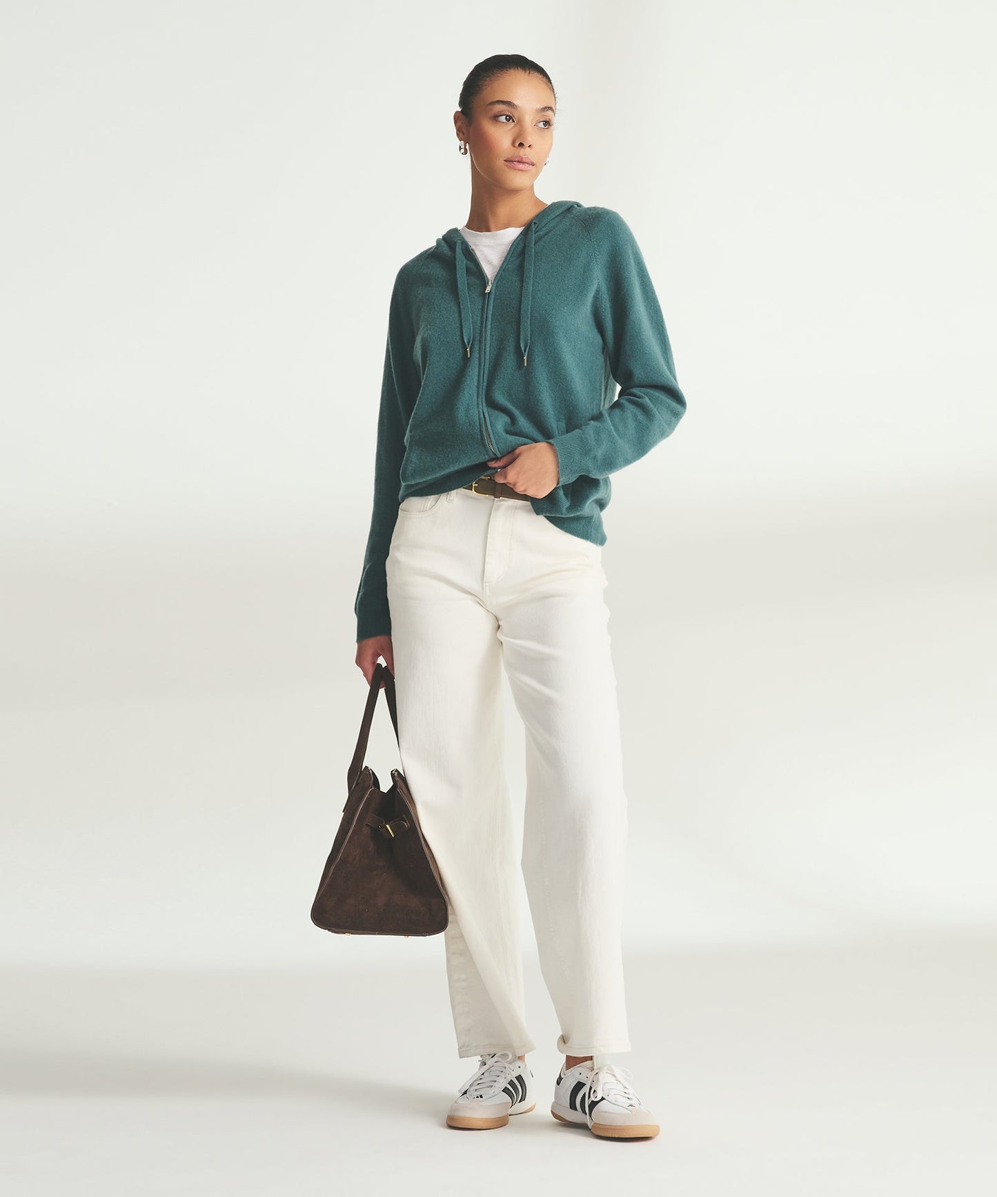 Signature Cashmere Zip Up Hoodie