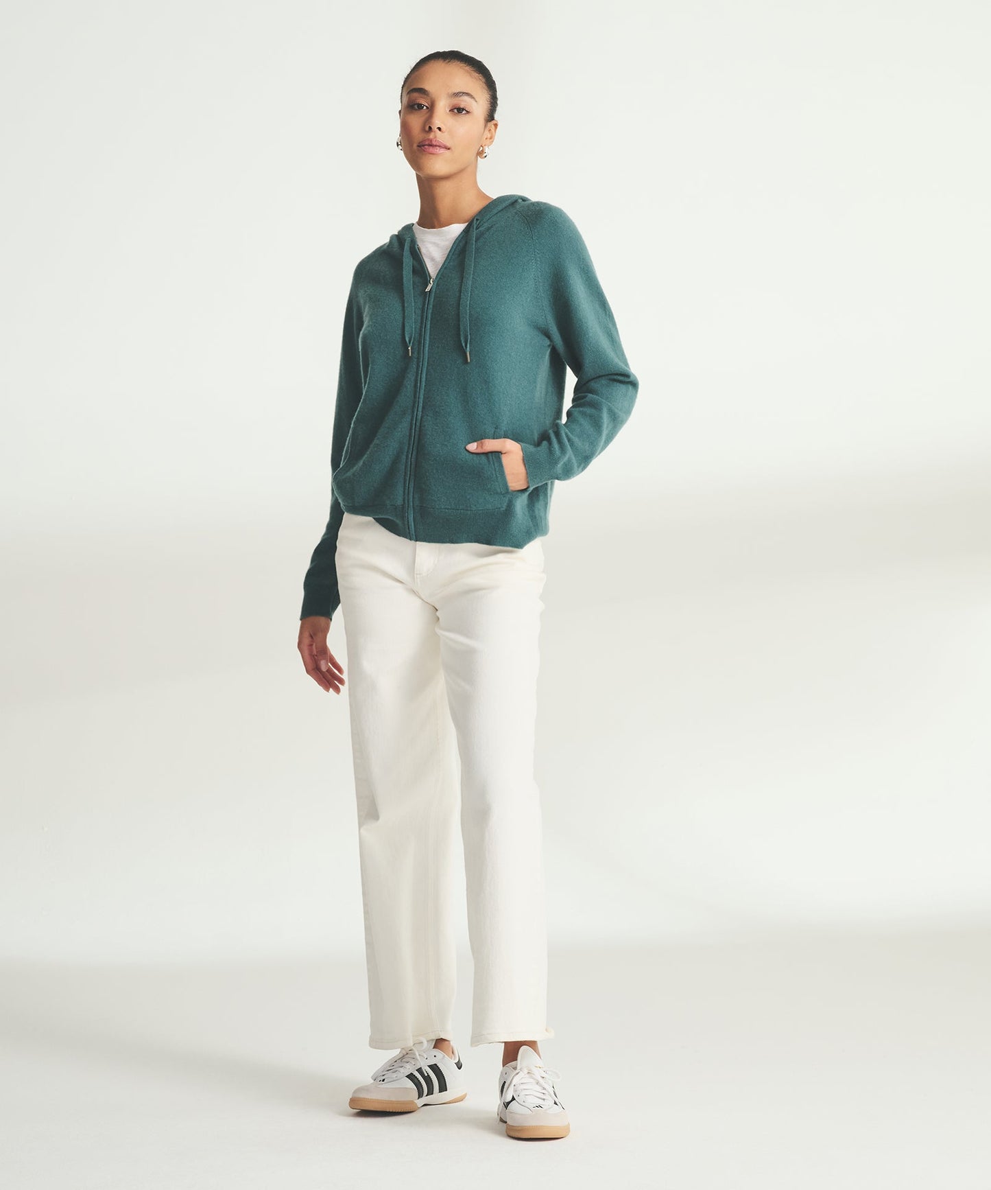 Signature Cashmere Zip Up Hoodie