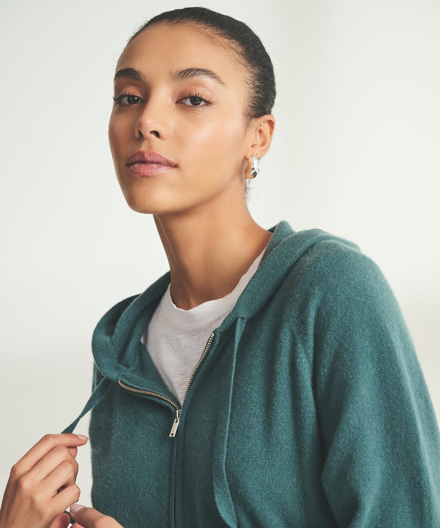 Signature Cashmere Zip Up Hoodie