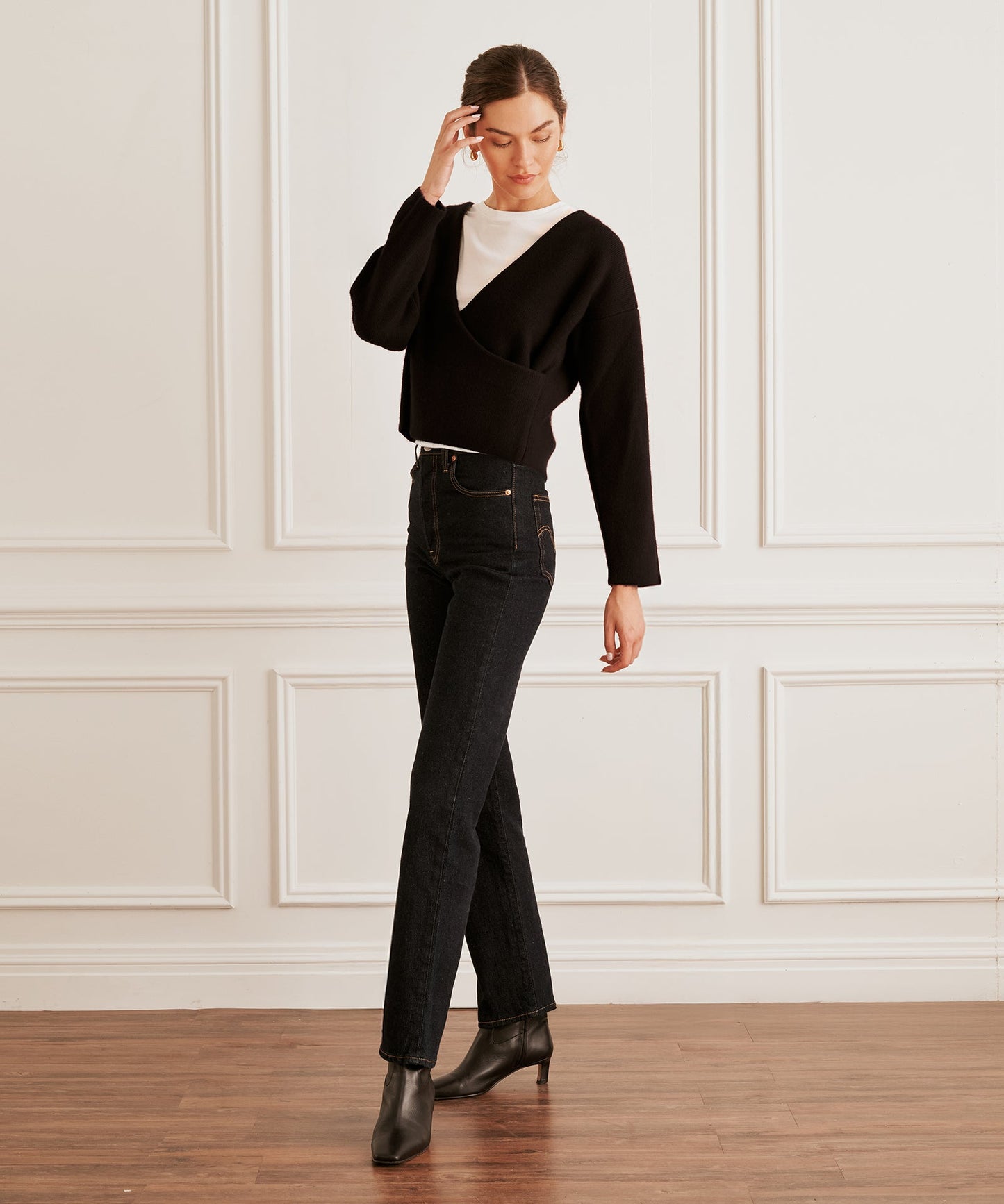 Super Luxe Cashmere Crossover Sweater