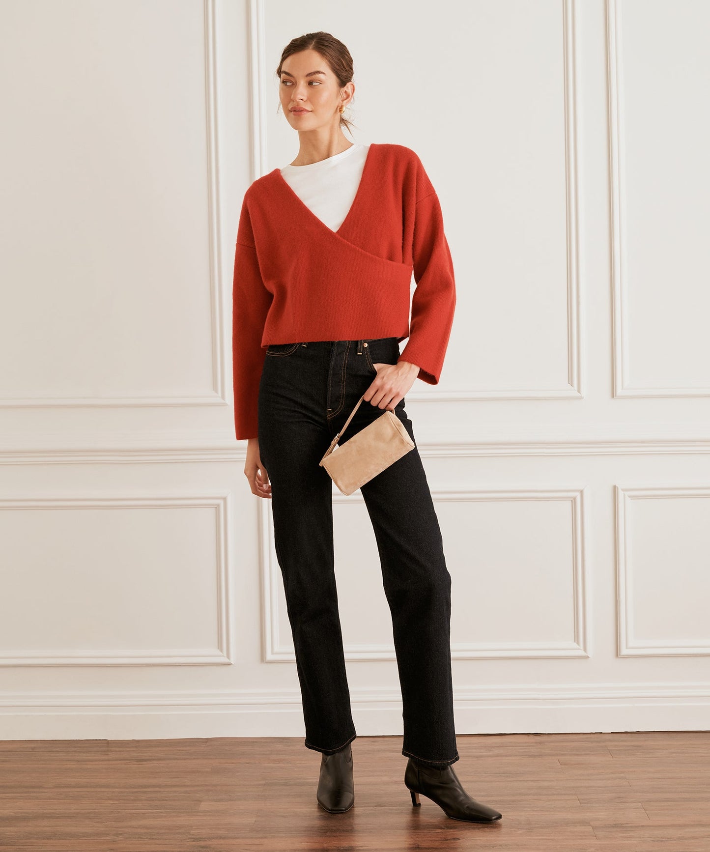 Super Luxe Cashmere Crossover Sweater