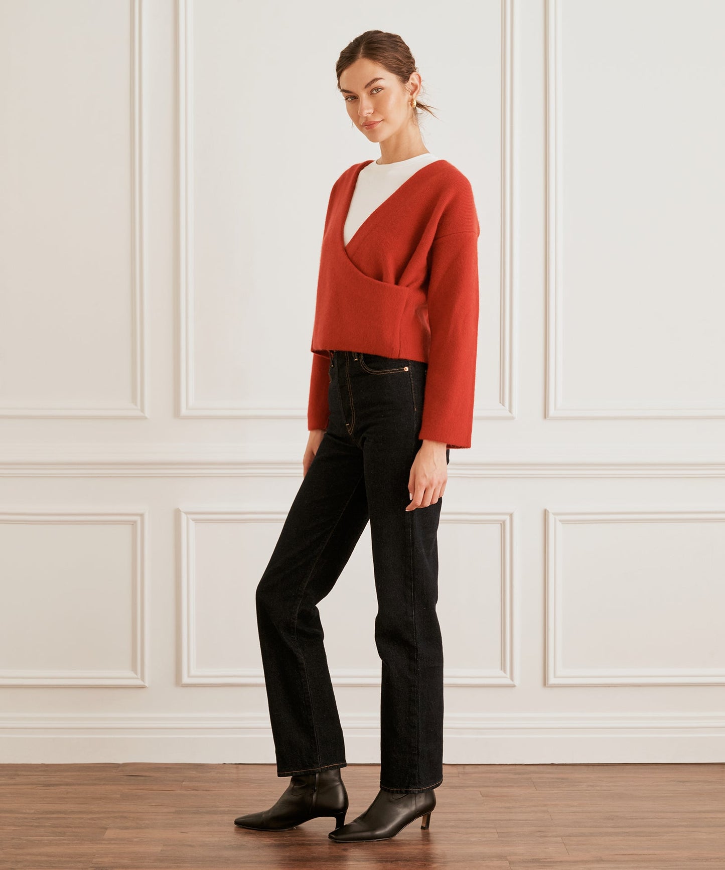 Super Luxe Cashmere Crossover Sweater