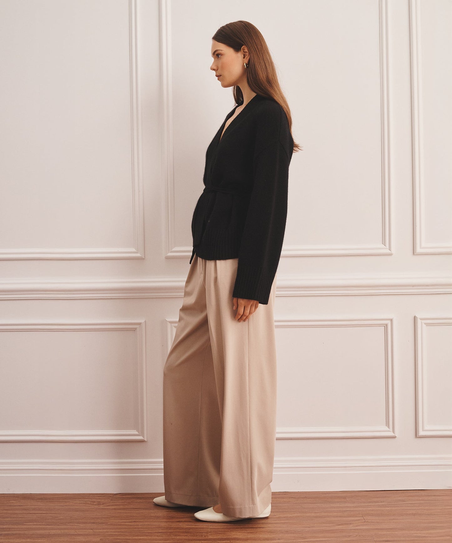 Super Luxe Cashmere Tie Waist Cardigan