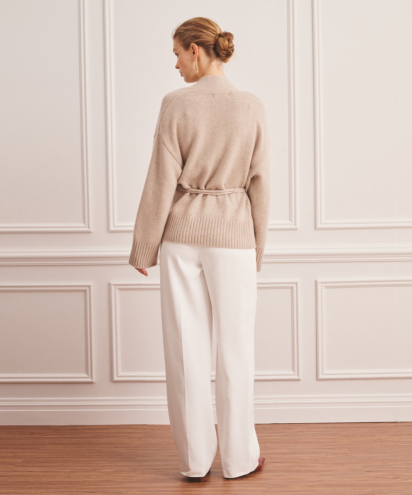 Super Luxe Cashmere Tie Waist Cardigan