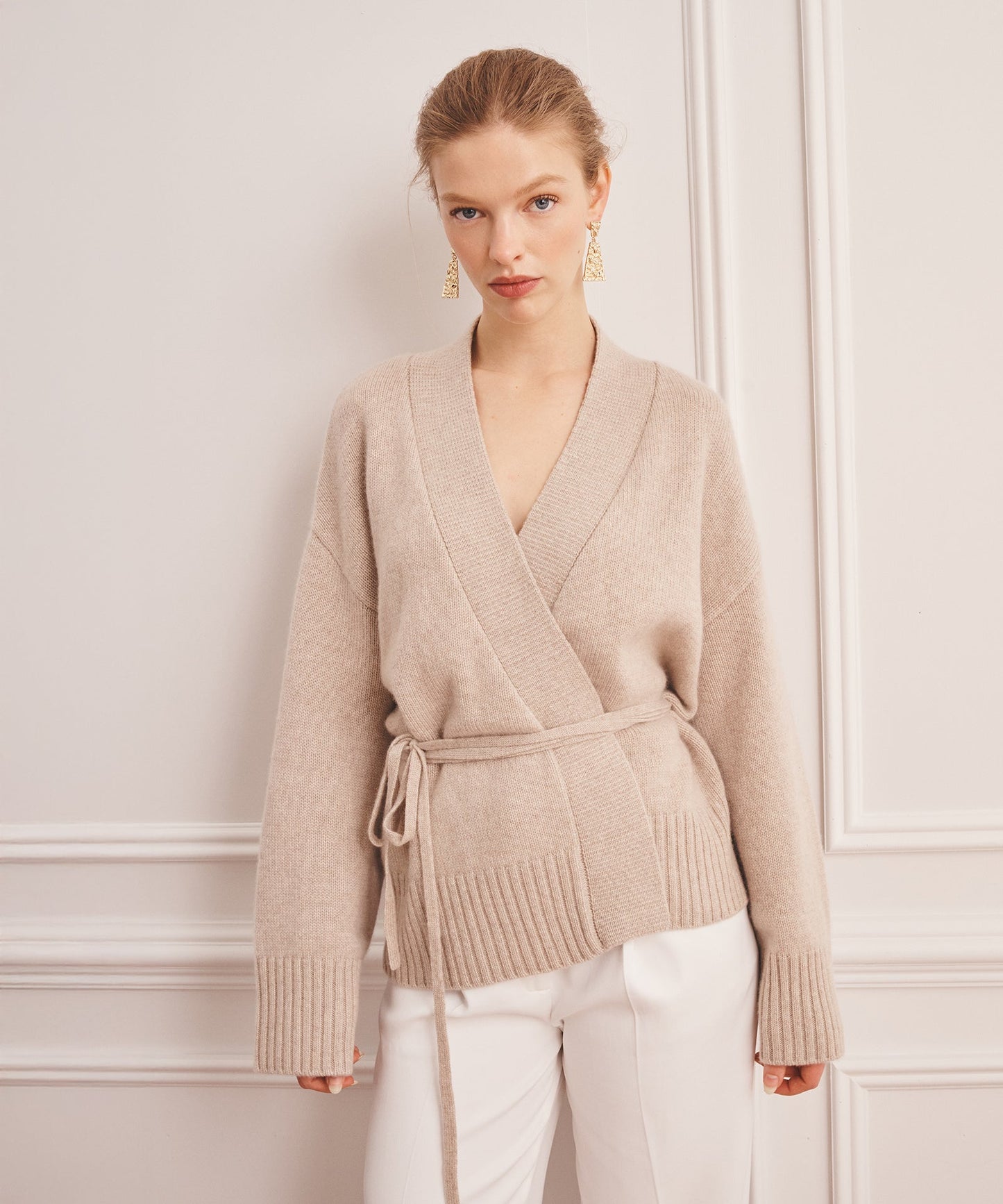 Super Luxe Cashmere Tie Waist Cardigan
