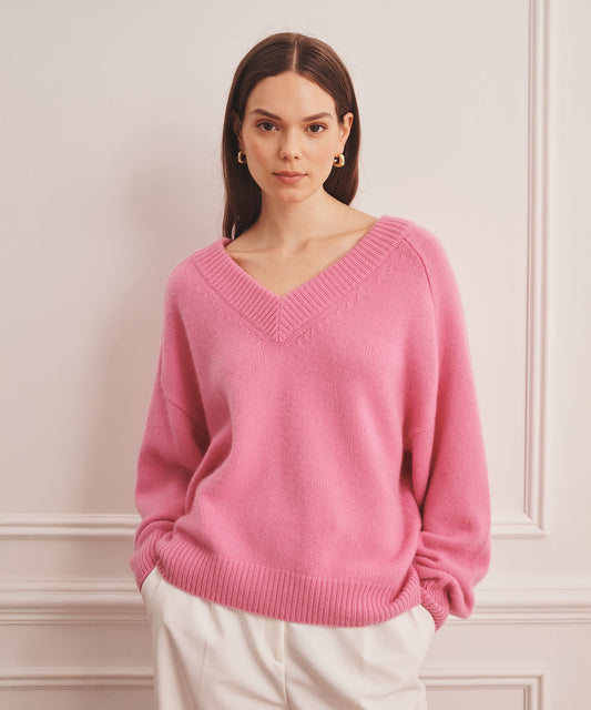 Super Luxe Cashmere V-Neck Sweater