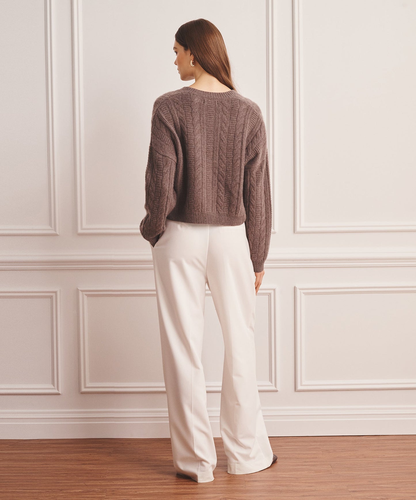 Super Luxe Cashmino Cable Cardigan