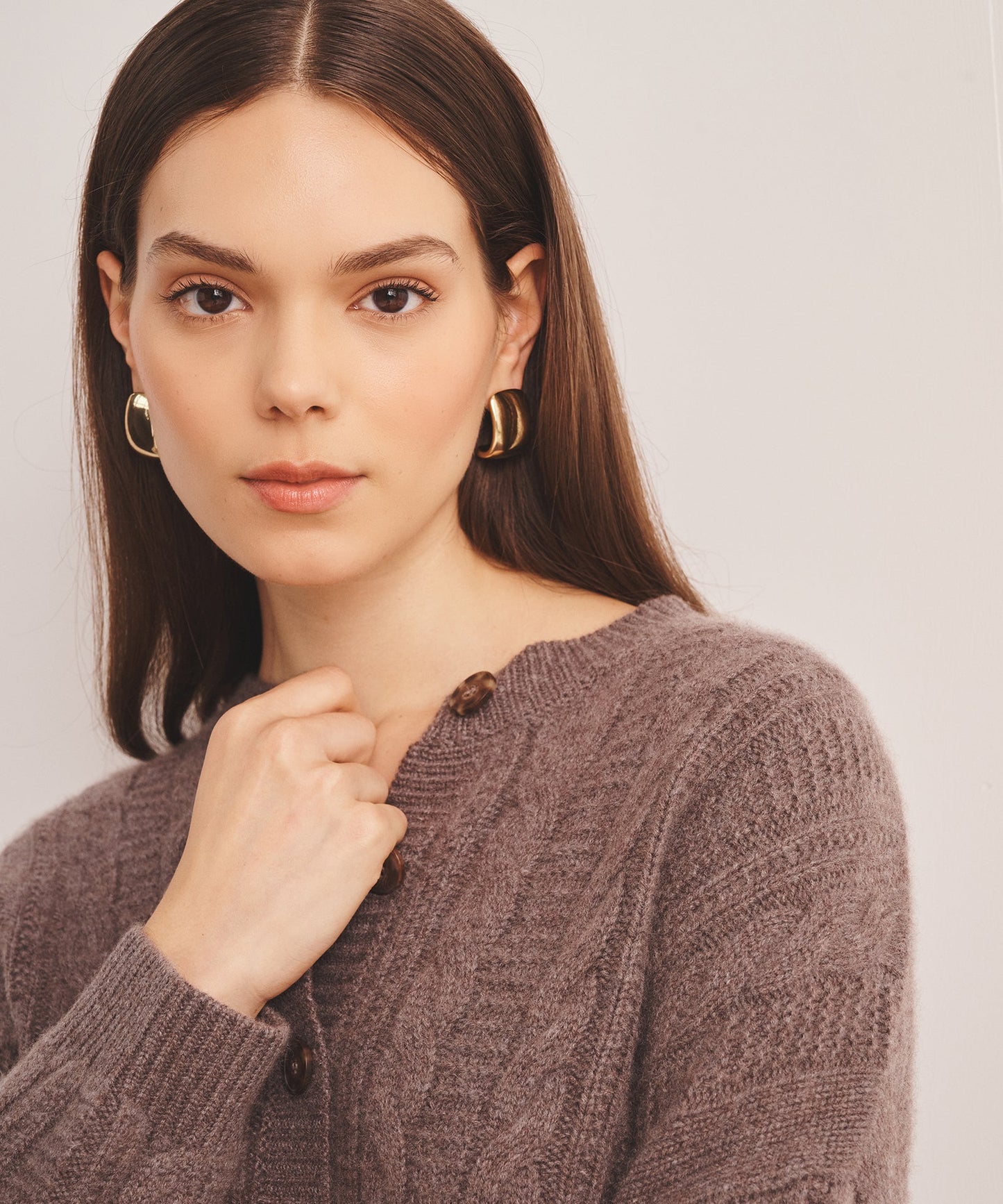 Super Luxe Cashmino Cable Cardigan