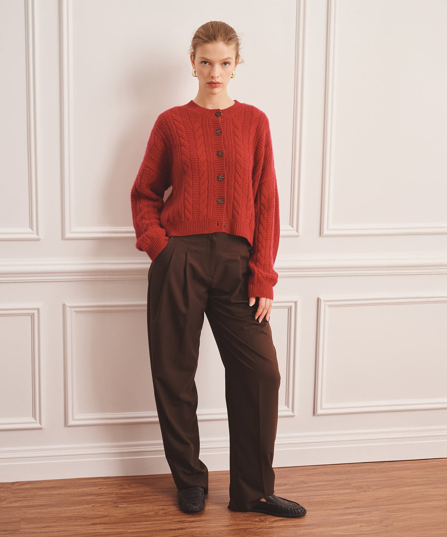 Super Luxe Cashmino Cable Cardigan