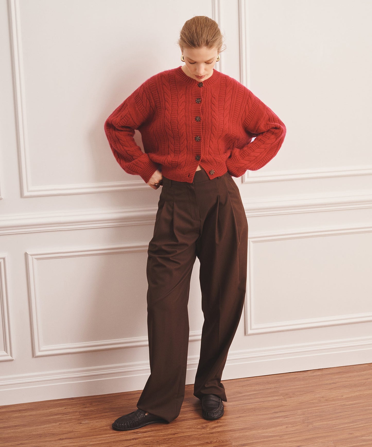 Super Luxe Cashmino Cable Cardigan