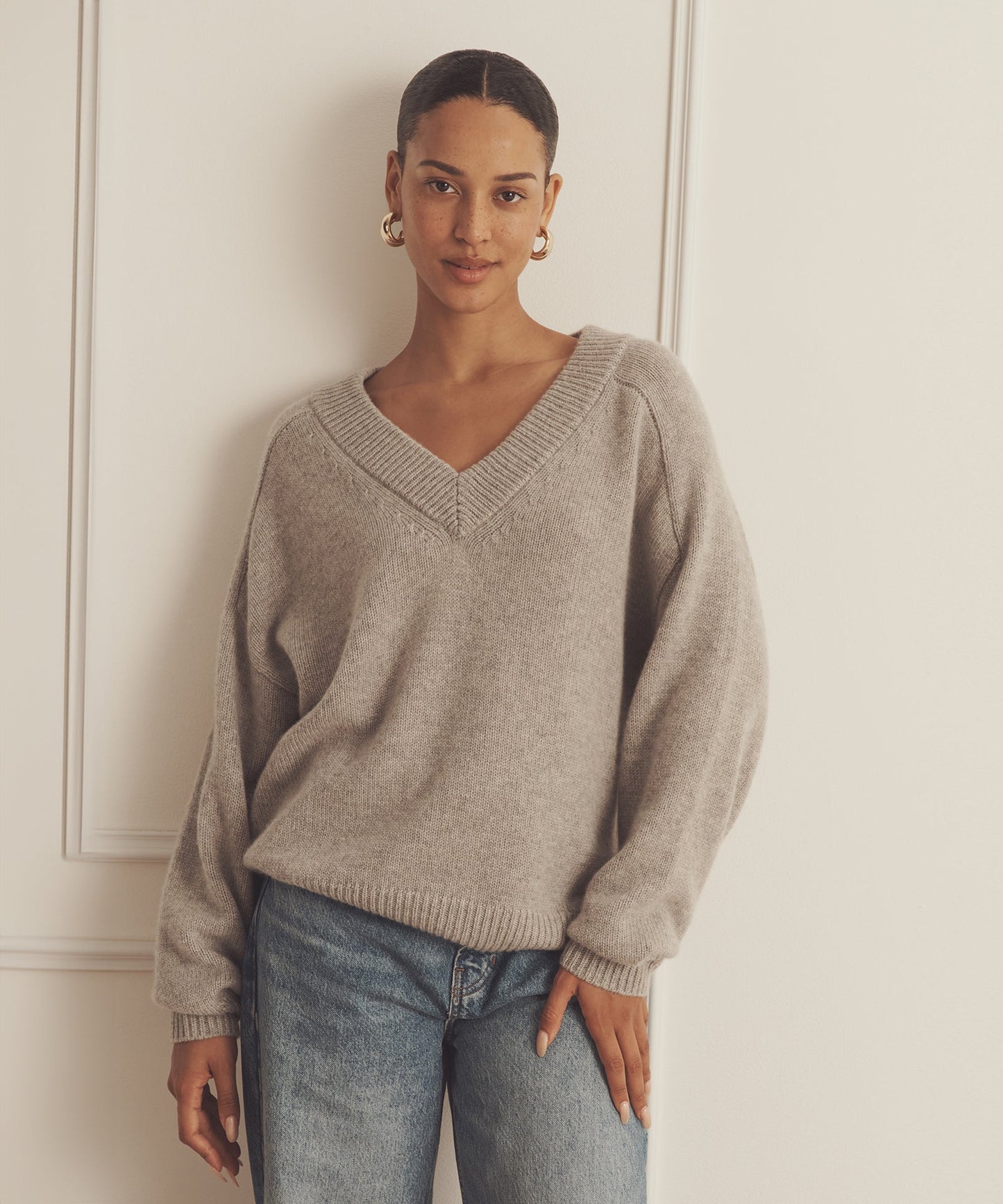 Super Luxe Cashmere V-Neck Sweater