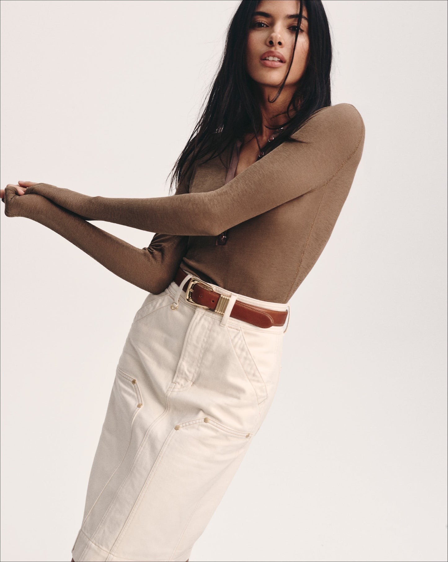 Rian Denim Midi Skirt