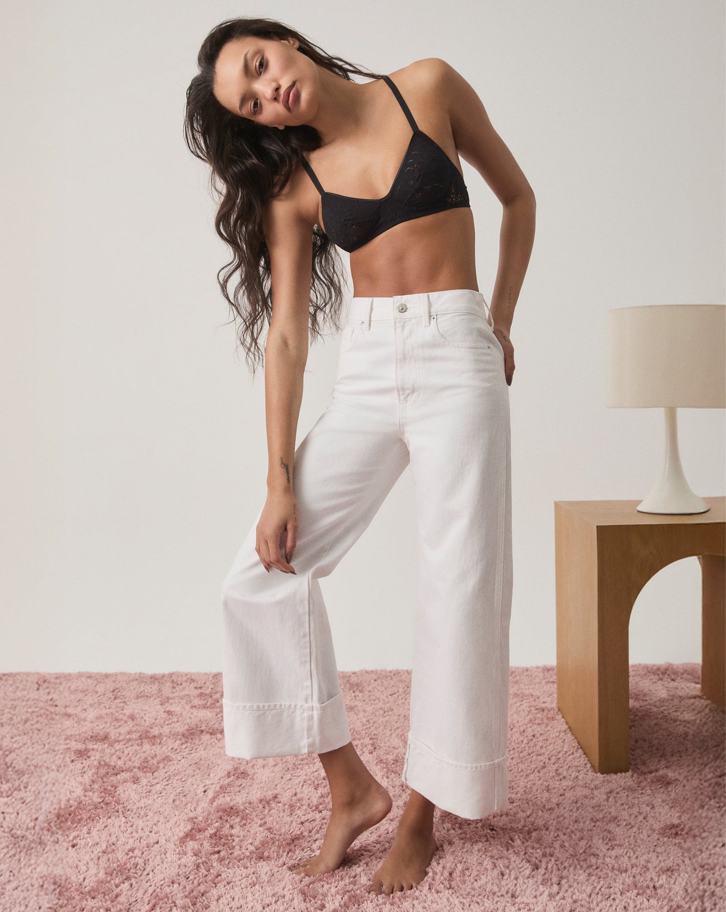 Taylor Cuffed Cropped Wide-Leg Jean