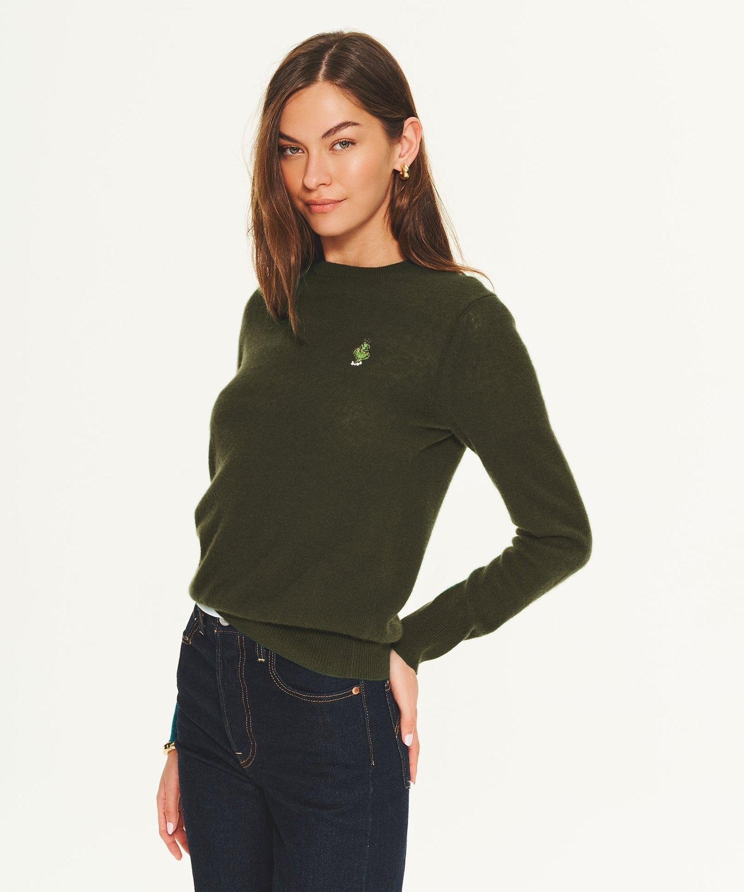 Women's Dr. Seuss The Grinch Cashmere Holiday Sweater