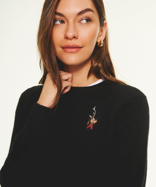 Women's Dr. Seuss The Grinch Max the Dog Cashmere Holiday Sweater