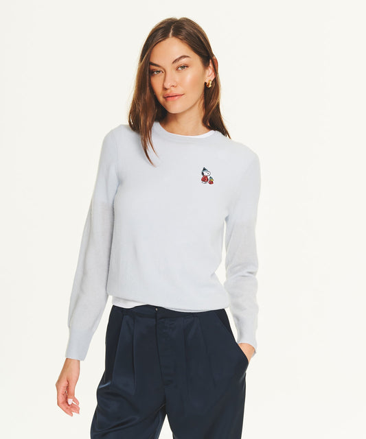 Women's Puffer Snoopy & Woodstock Cashmere Sweater