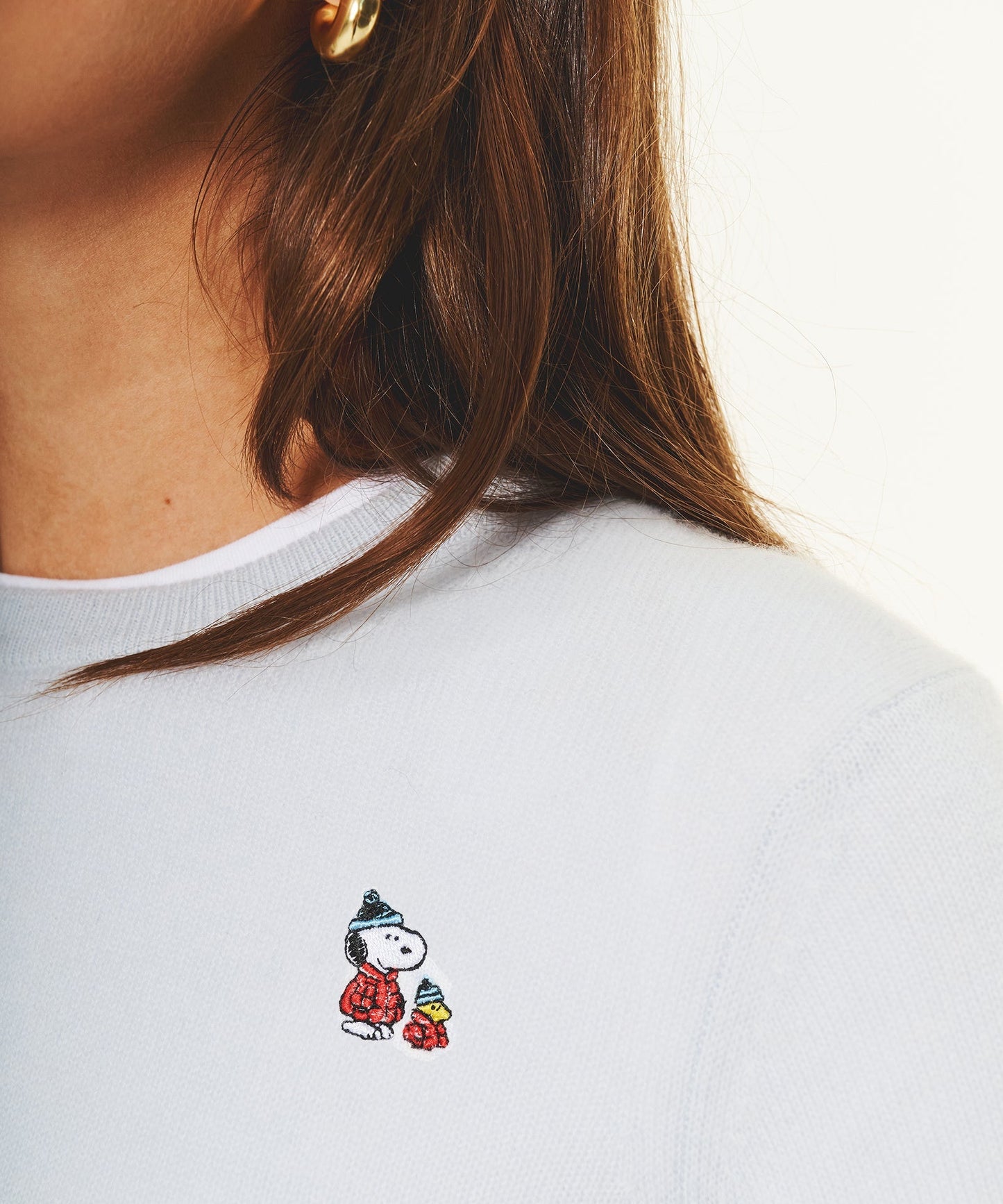 Women's Puffer Snoopy & Woodstock Cashmere Sweater