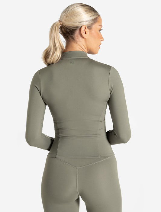 Allure Zip Jacket - Dusky Sage