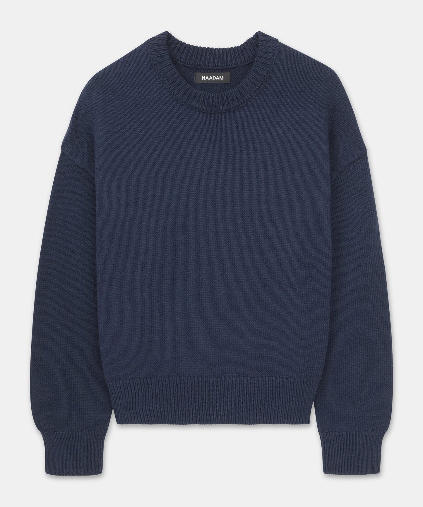 Cotton Relaxed Crewneck Sweater