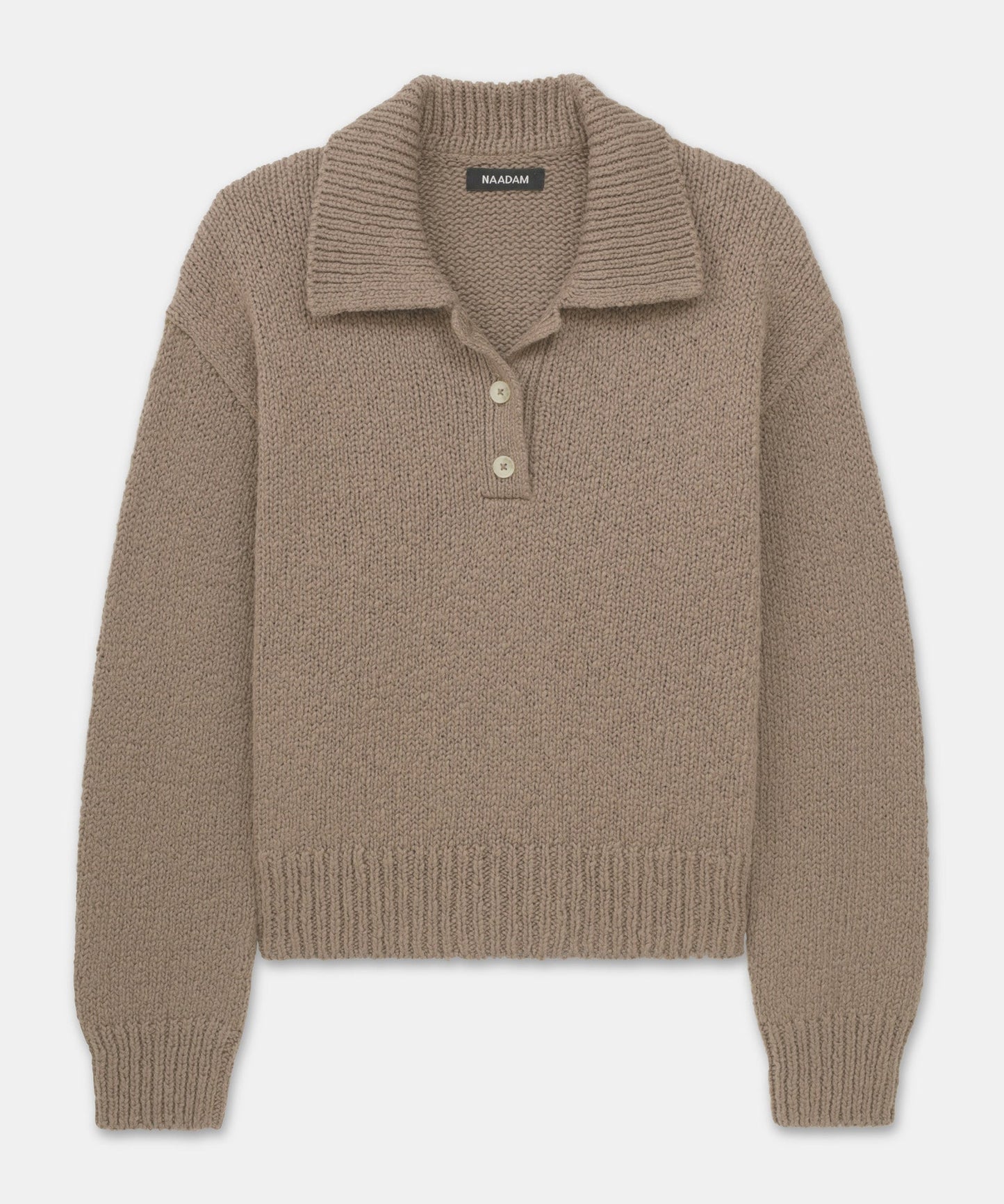 Chunky Cotton Polo Sweater