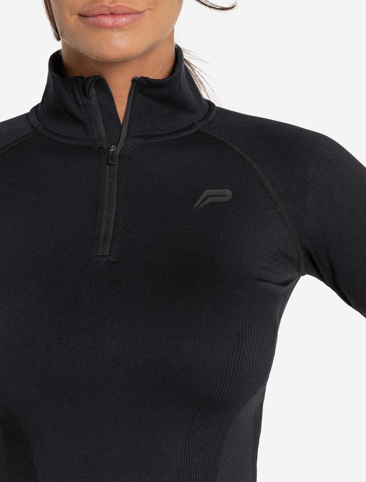 Core Seamless 1/4 Zip - Blackout