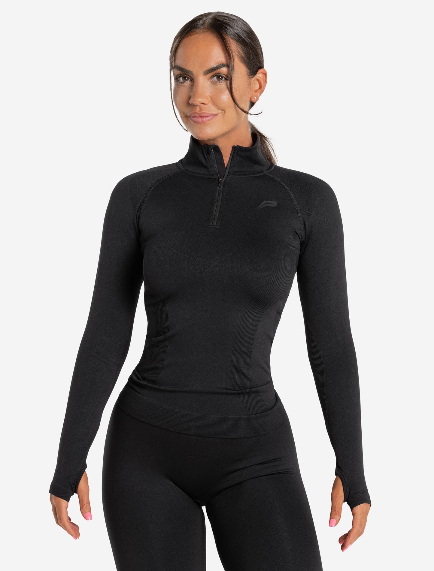 Core Seamless 1/4 Zip - Blackout