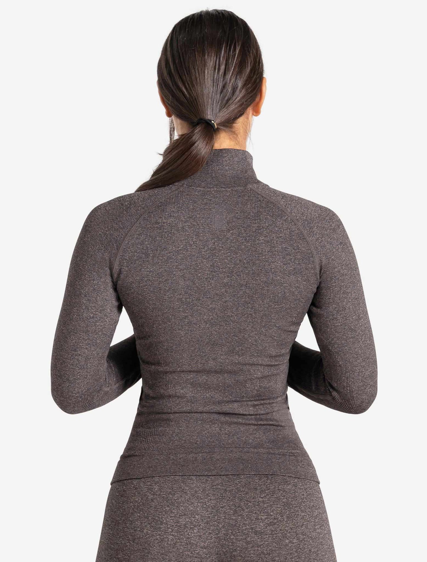 Core Seamless 1/4 Zip - Brown Marl