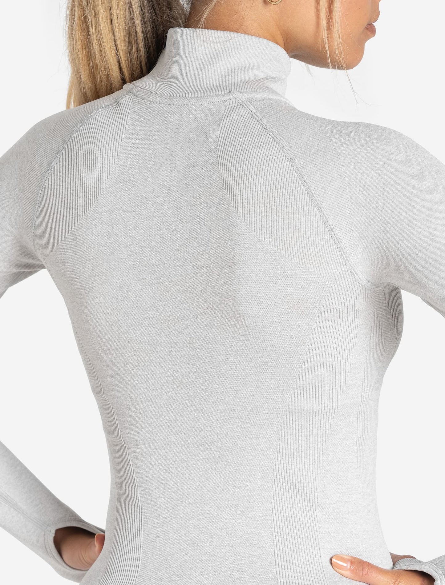 Core Seamless 1/4 Zip - Grey Marl