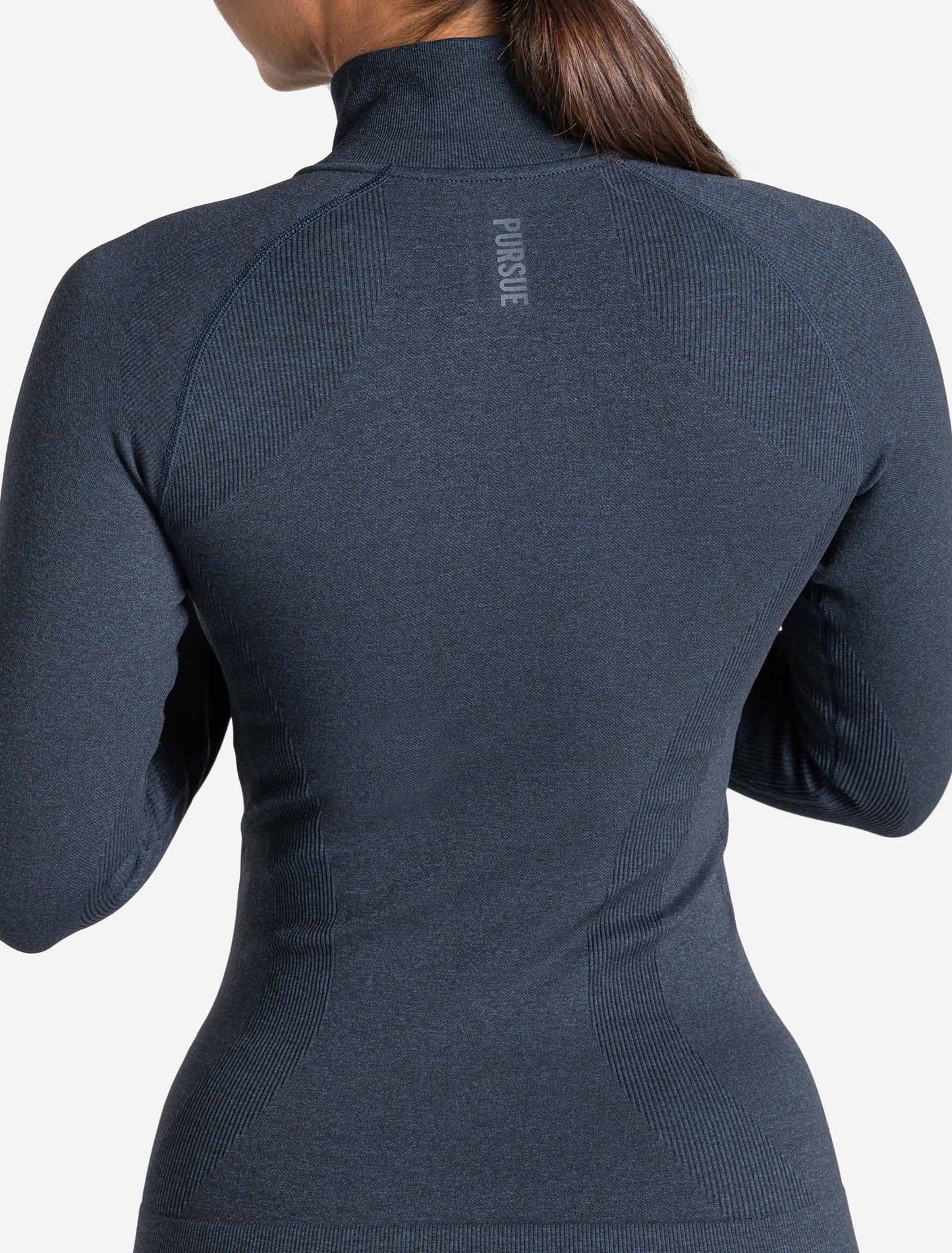 Core Seamless 1/4 Zip - Navy Marl