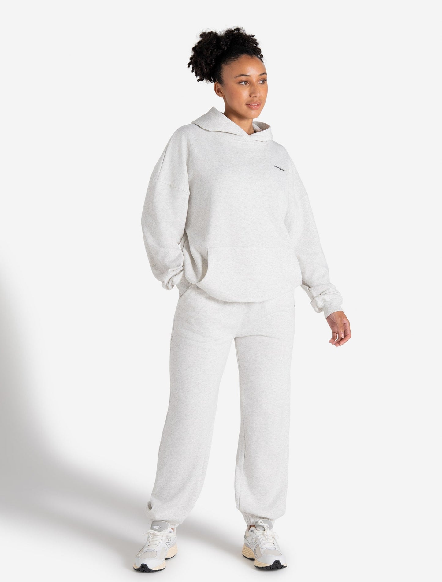 Oversized Hoodie - Light Melange Grey