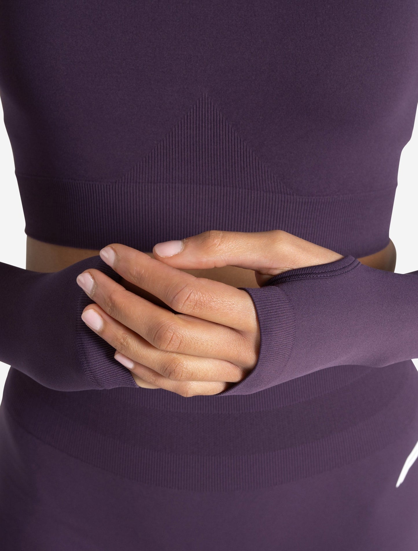 Scrunch Seamless Crop 1/2 Zip - Blackberry