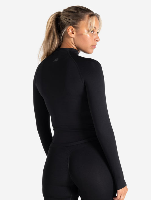Sculpt Seamless Zip Jacket - Black