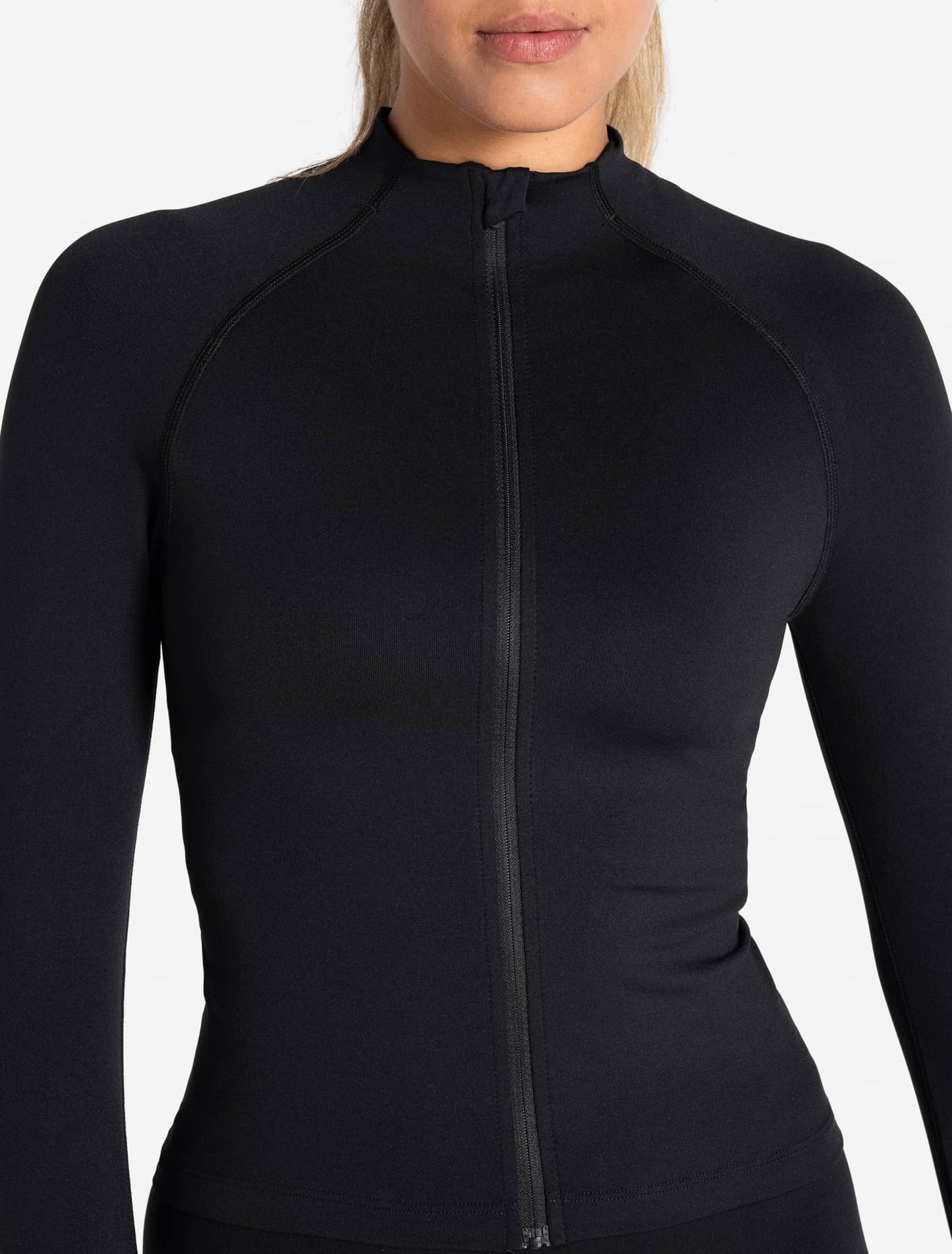 Sculpt Seamless Zip Jacket - Black