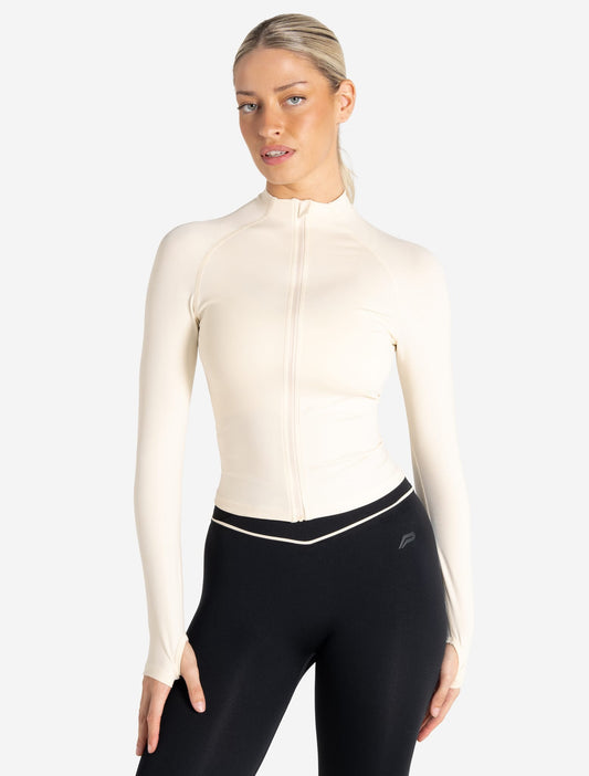 Sculpt Seamless Zip Jacket - Marshmallow