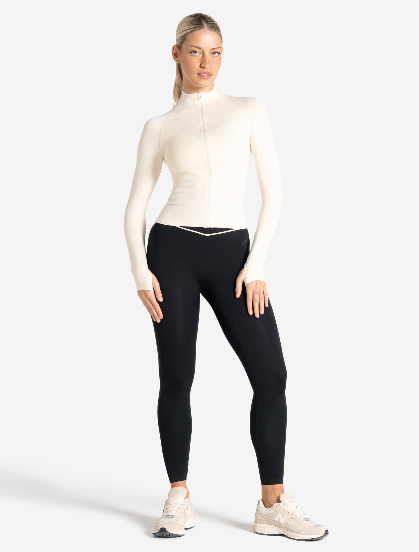 Sculpt Seamless Zip Jacket - Marshmallow