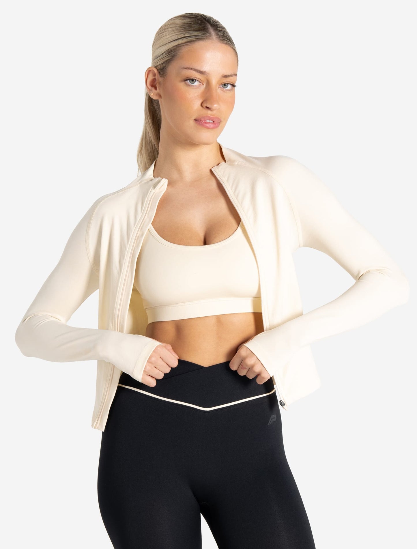 Sculpt Seamless Zip Jacket - Marshmallow
