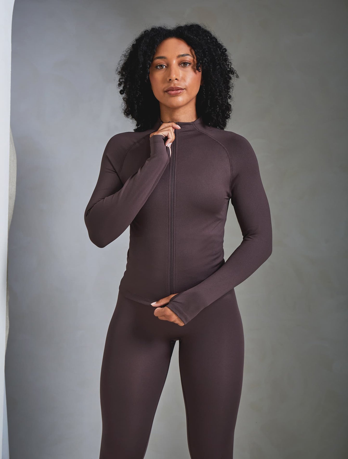 Sculpt Seamless Zip Jacket - Mocha