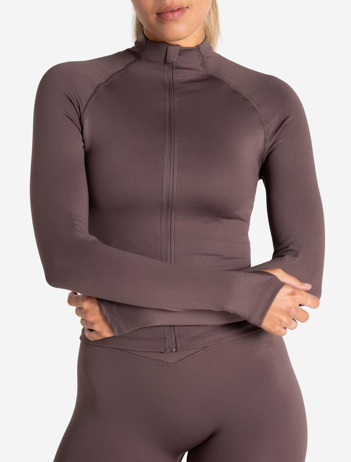 Sculpt Seamless Zip Jacket - Mocha