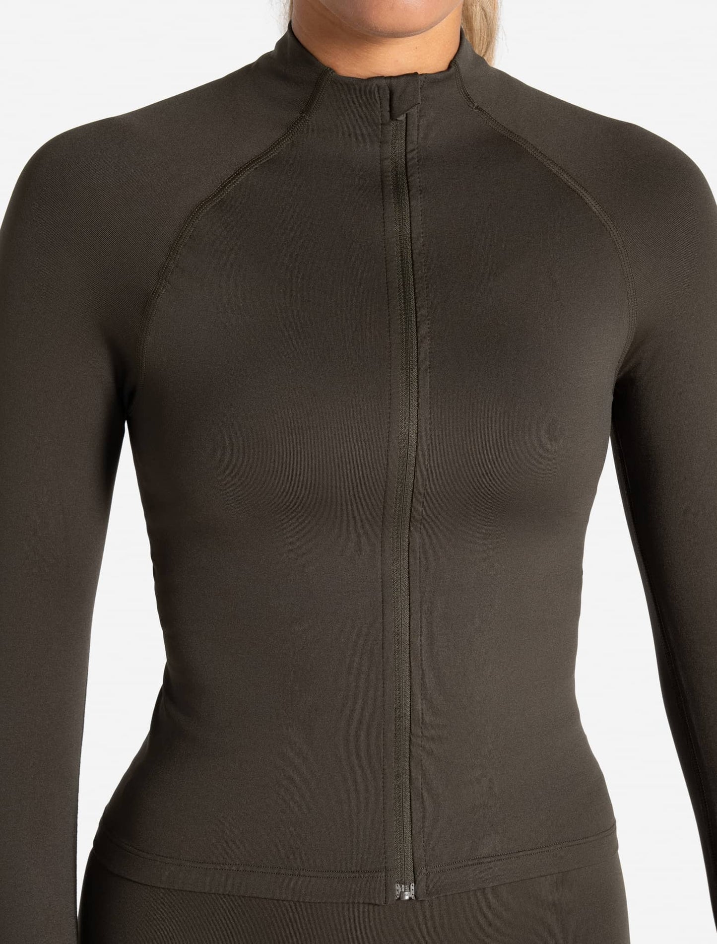 Sculpt Seamless Zip Jacket - Olive