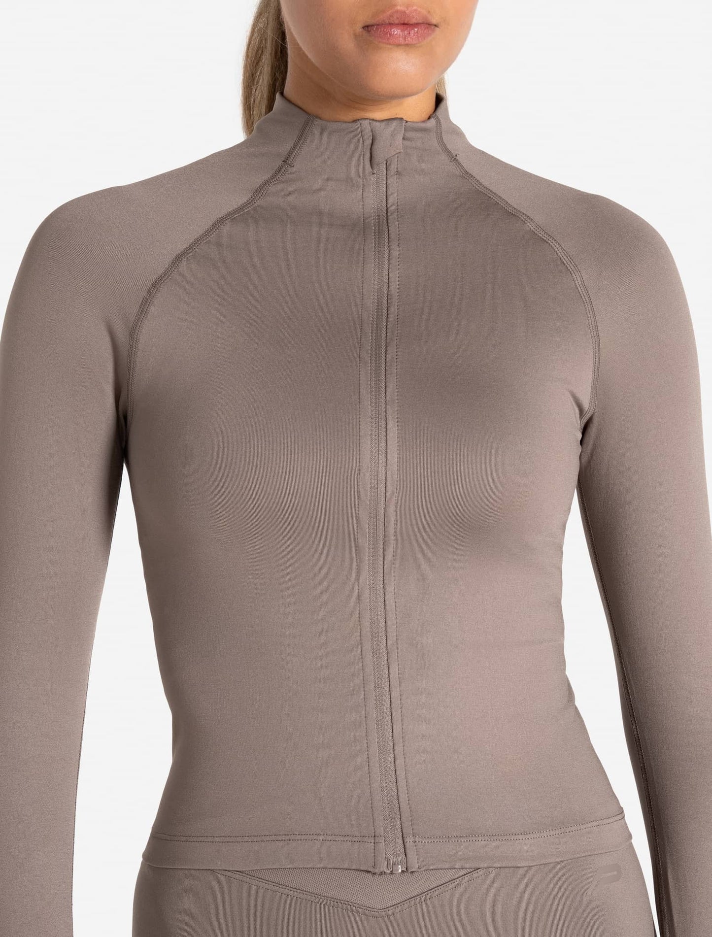 Sculpt Seamless Zip Jacket - Taupe