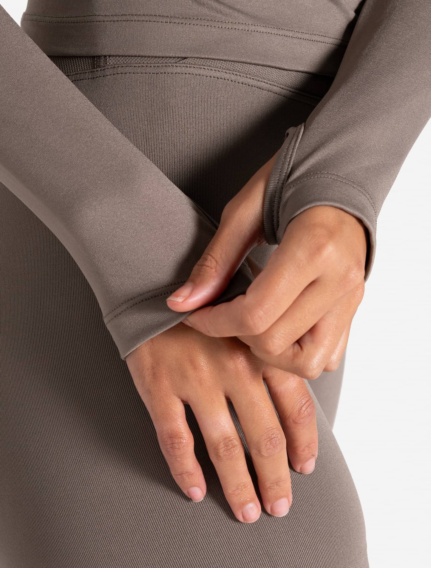 Sculpt Seamless Zip Jacket - Taupe