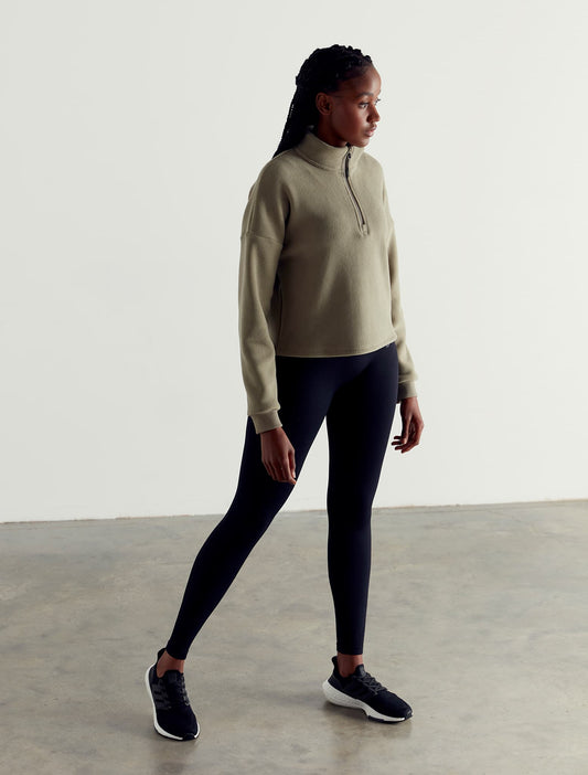 Supersoft 1/4 Zip Fleece - Sage Green