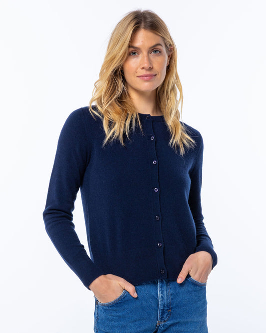 Cashmere Crewneck Cardigan
